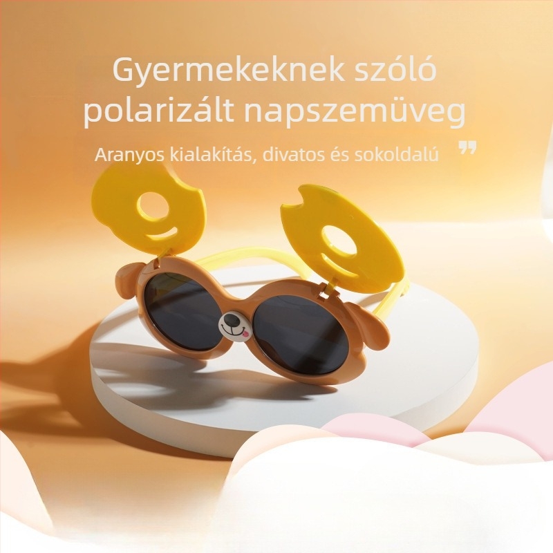 Gyerekeknek szóló polarizált napszemüveg, teljes keret, TAC lencsék, TPEE keret, UV385 védelem