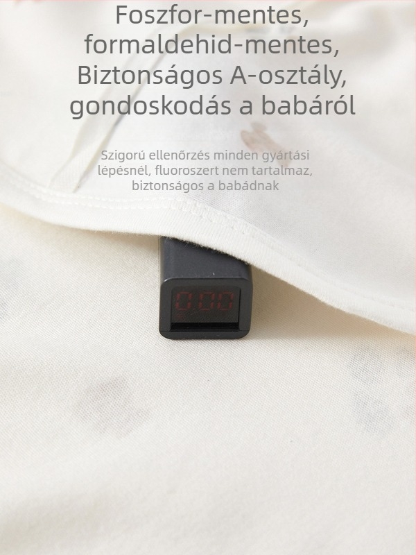 Újszülött pamut hosszú ujjú overál ferde záródással