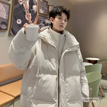 Derékméretű pamut tömött kabát, cipzárral záródó, vastag pamut töltettel, kapucni nélkül, gallér nélküli