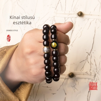 Bodhi gyöngy karkötő, ősi stílus, uniszex, állatövi jel alakzat, polírozott felület, 40 darab