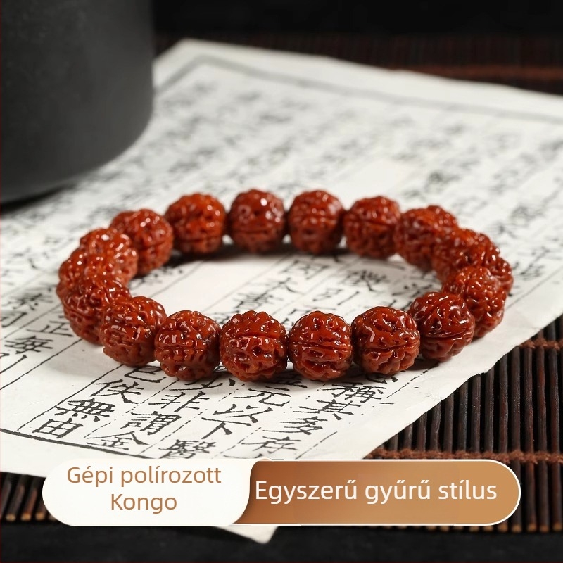 Bodhi Vajra Gyöngy Karkötő - Geometriai, Kézzel Készített, Uniszex, Kínai Stílus, 21 Gyöngy