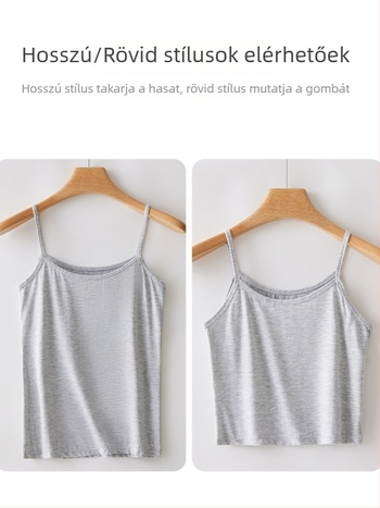 Női Modal Top, karcsúsított fazon, kétpántos szling vállmegoldás, viszkóz 90–95%, középső hosszúság 50–65 cm