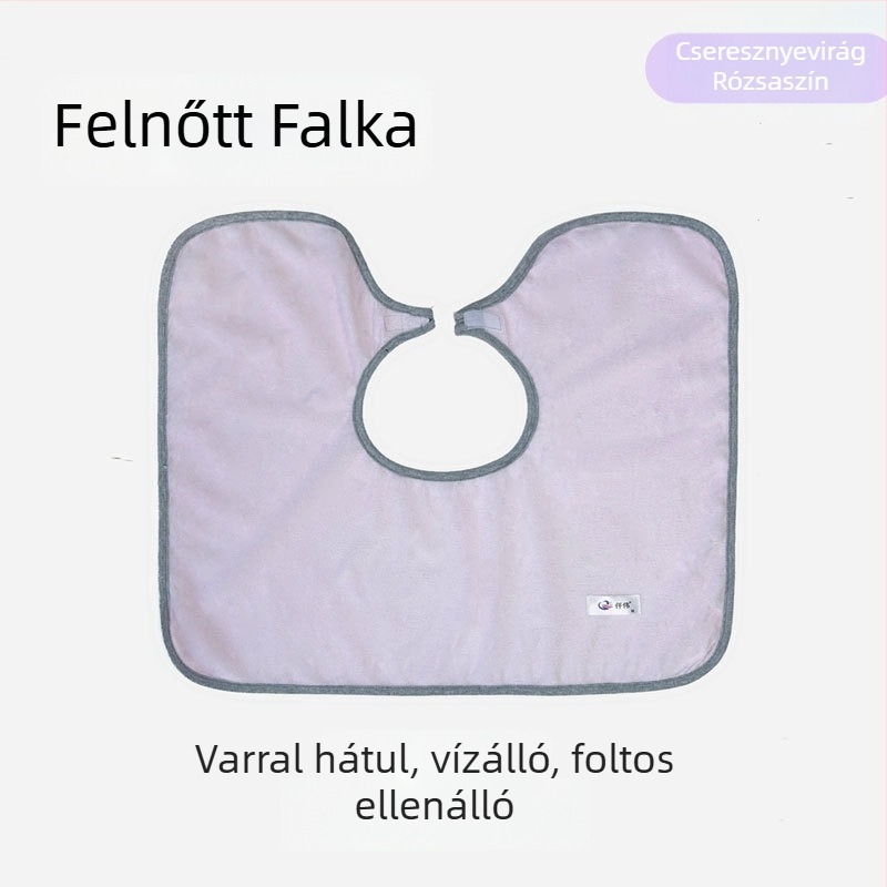 Felnőtt etetőbib bambuszrostból, vízálló és szivárgásmentes, könnyen tisztítható, uniszex