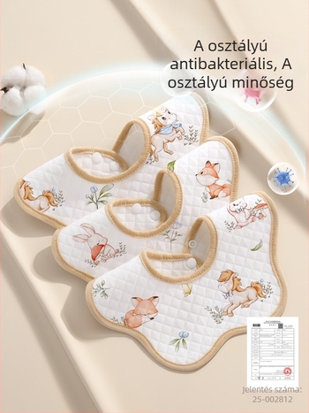 Babavédő etető kendő, 100% pamutból, nedvszívó és gyorsan száradó, antibakteriális 10a, 0–6 éves korosztálynak