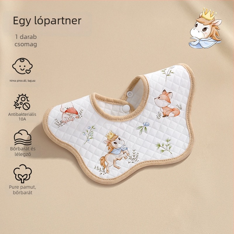 Babavédő etető kendő, 100% pamutból, nedvszívó és gyorsan száradó, antibakteriális 10a, 0–6 éves korosztálynak