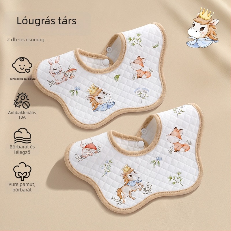 Babavédő etető kendő, 100% pamutból, nedvszívó és gyorsan száradó, antibakteriális 10a, 0–6 éves korosztálynak