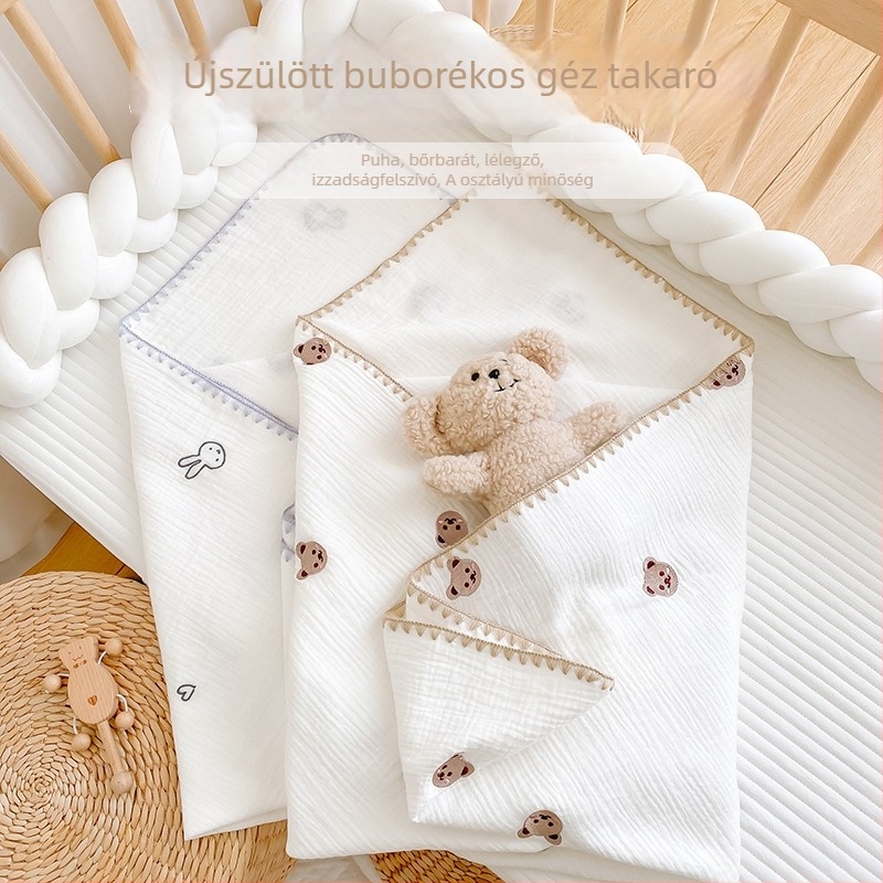 Újszülött swaddle kendő, 100% pamut, minden szezon, rajzolt minta