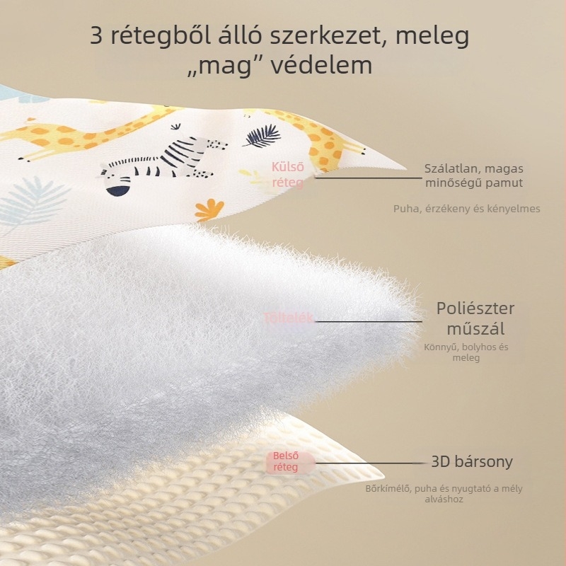 Bébi quilt Left Cotton, 100% pamut anyag, poliészter töltet, újszülötteknek (0-1 év), tavasz, ősz és tél számára