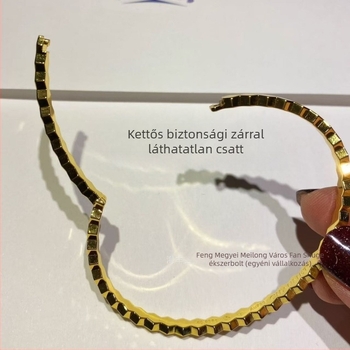 Méhsejt mintás karkötő, ötvözet, Seiko felület, 9 g, Ins stílusú kézhez illő kiegészítő