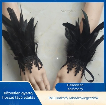  Tollas karkötő — uniszex csuklópánt dekorat masnival, retro-etno-exotikus stílusú ékszer