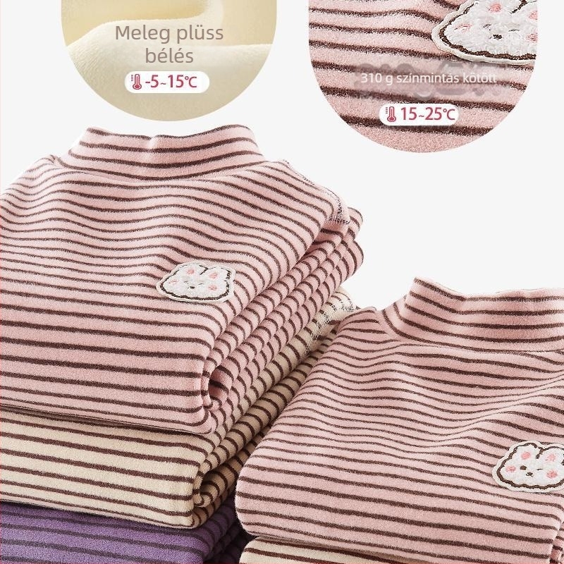 Lányoknak készült hosszú ujjú pamut póló, 95% pamut, 3–8 és 8+ korosztálynak, tavasz–ősz, biztonsági osztály A