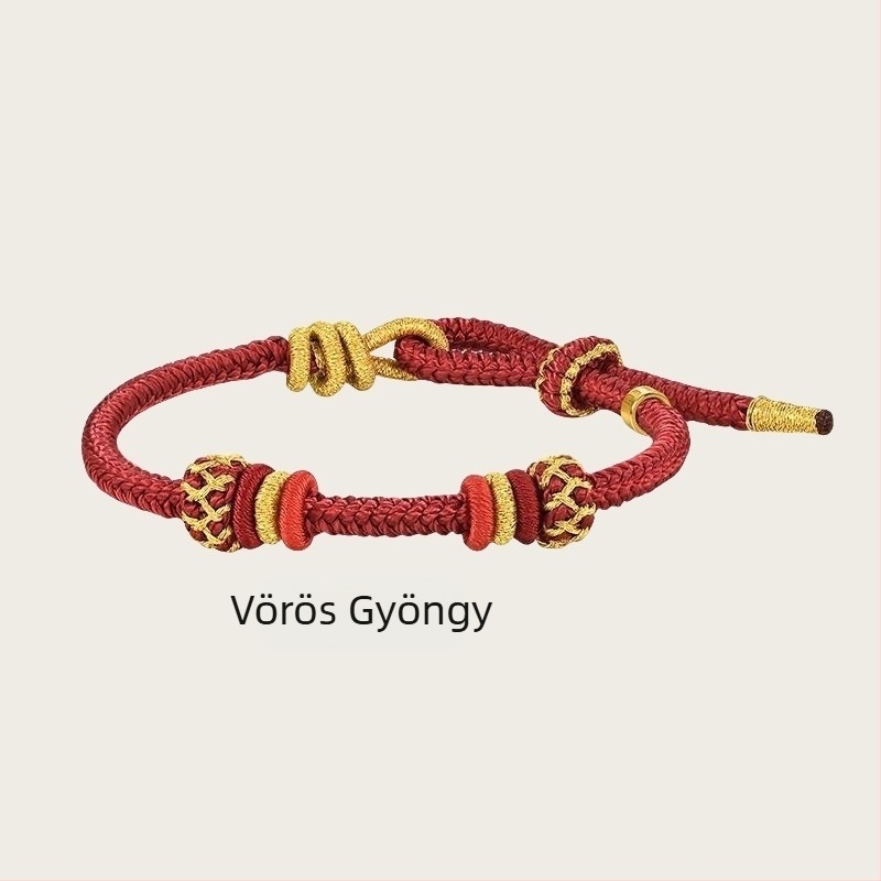 DIY fonott karkötő zsinórból, etnikus stílus, kézzel kötött, 2025 tavasz