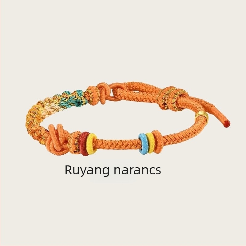 DIY fonott karkötő zsinórból, etnikus stílus, kézzel kötött, 2025 tavasz