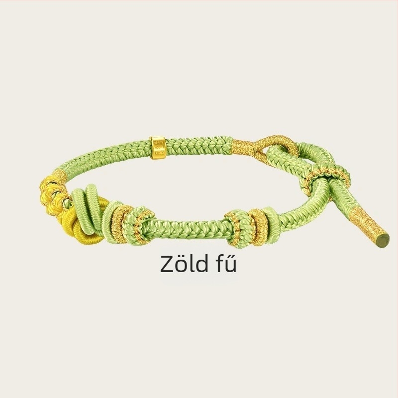 DIY fonott karkötő zsinórból, etnikus stílus, kézzel kötött, 2025 tavasz