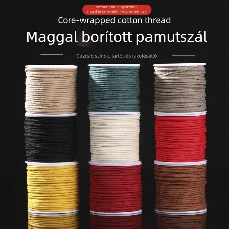 Pamutszál Bodhi gyöngyökhöz — magba burkolt, kopásálló, nem rugalmas, DIY karkötők és gyöngyfűzéshez