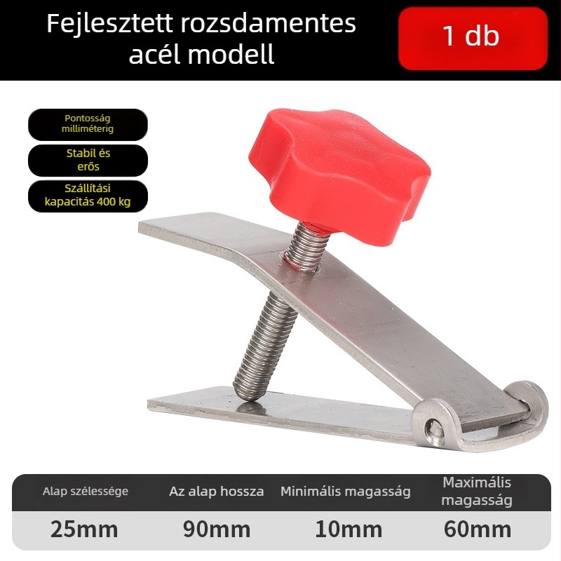 Rozsdamentes acél csempe magasságállító eszköz — csempe felhelyező és igazító eszköz, Locator szabvány, 100 darabos készlet