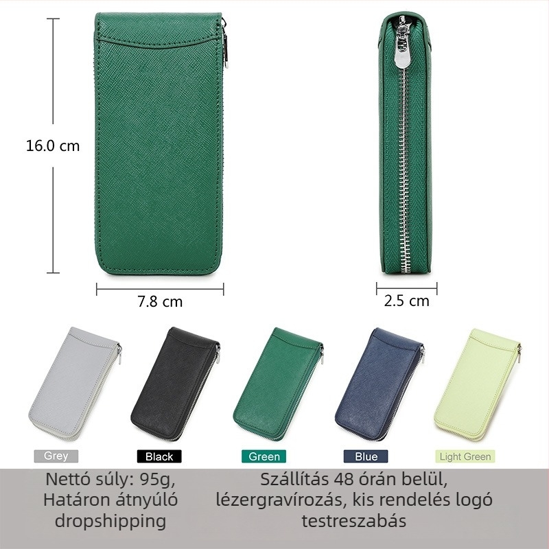 Cross-grain felsőrétegű marhabőrből készült óradoboz, egyetlen mechanikus óra számára, hordozható utazási doboz