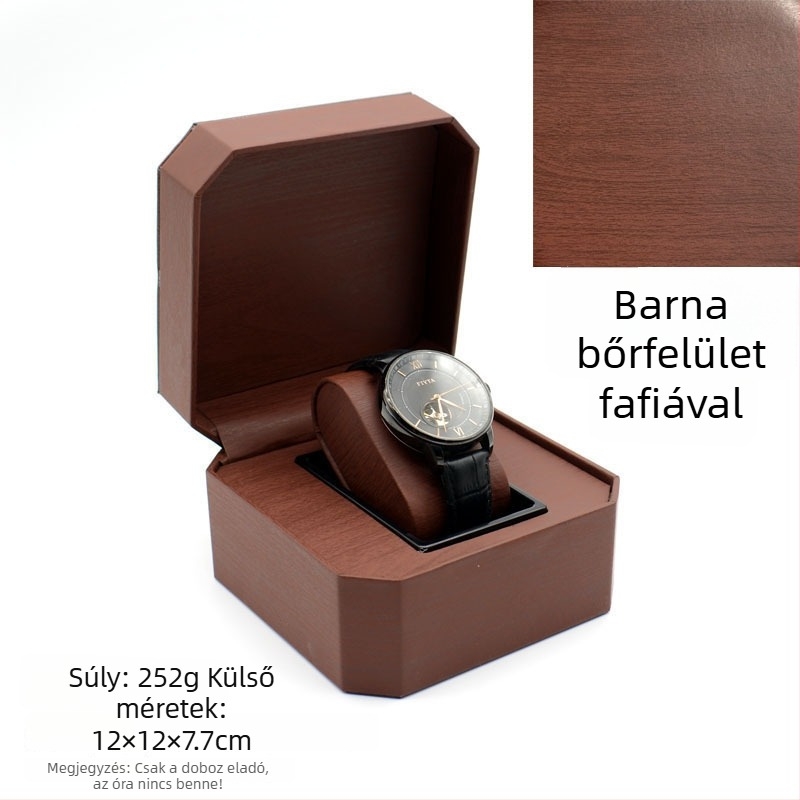 PU óratároló doboz | Óra- és karkötő ékszeres doboz | Márka: Nelly Packaging | 100 darab | 2023 megjelenés