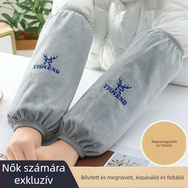Uniszex konyhai ujjvédők — anti-szennyeződés, őszi-téli használat, flanel anyag, nyomtatott kivitel