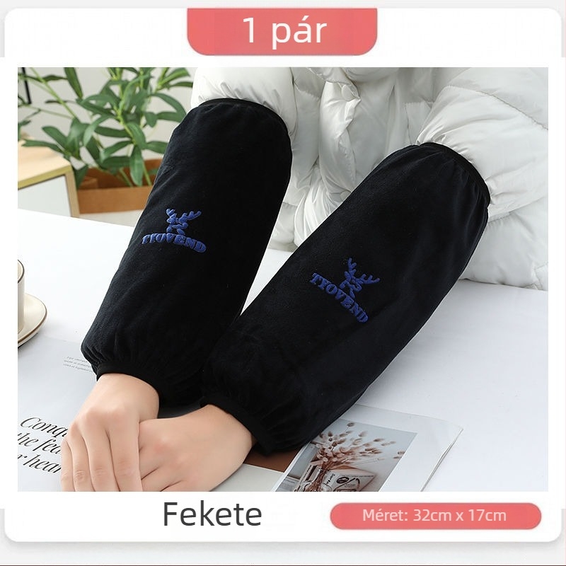 Uniszex konyhai ujjvédők — anti-szennyeződés, őszi-téli használat, flanel anyag, nyomtatott kivitel