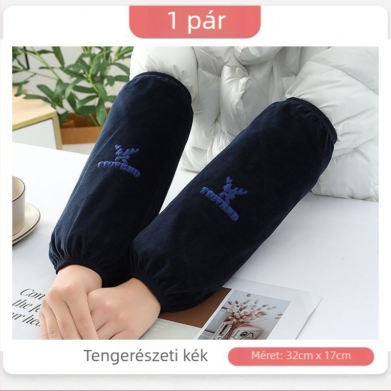Uniszex konyhai ujjvédők — anti-szennyeződés, őszi-téli használat, flanel anyag, nyomtatott kivitel