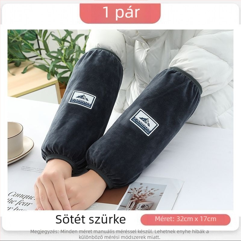 Uniszex konyhai ujjvédők — anti-szennyeződés, őszi-téli használat, flanel anyag, nyomtatott kivitel
