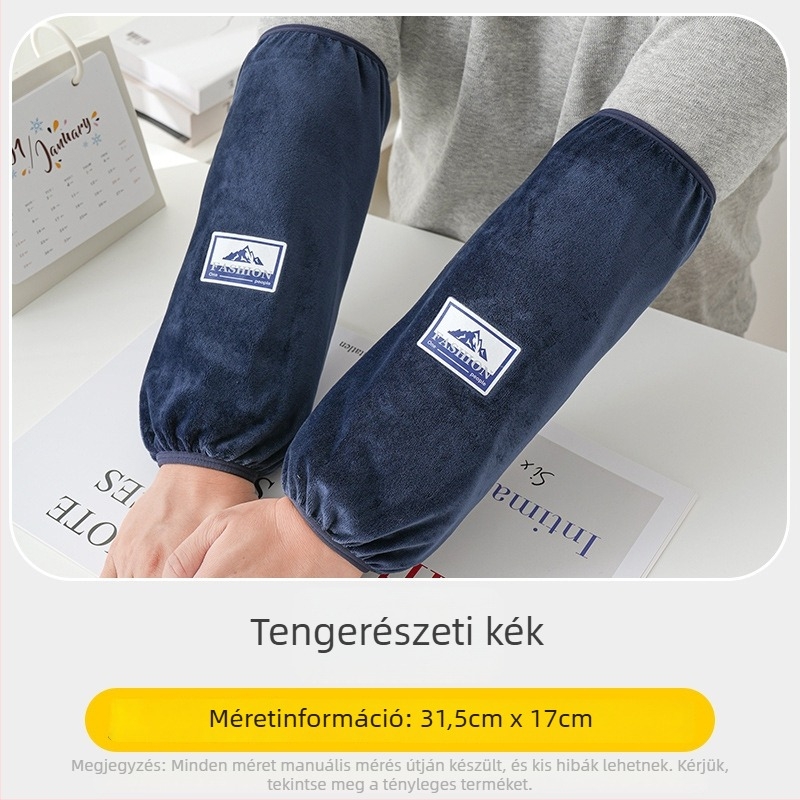 Uniszex konyhai ujjvédők — anti-szennyeződés, őszi-téli használat, flanel anyag, nyomtatott kivitel