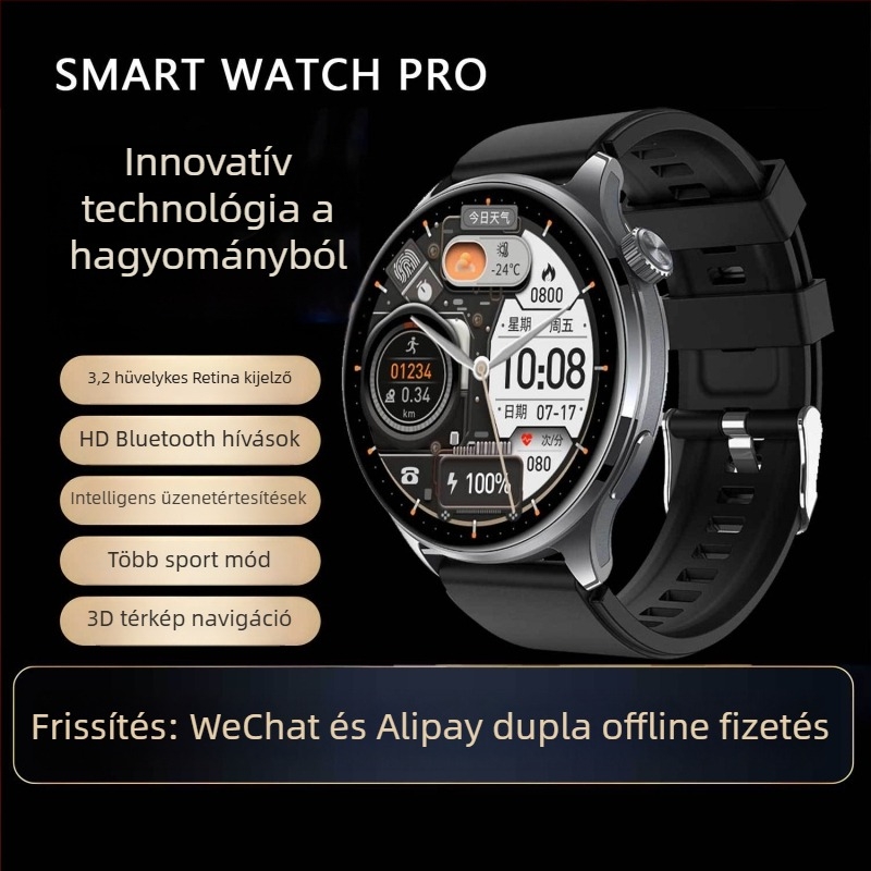 Watch5 okosóra 3D navigációval, két fizetési mód, NFC, mágneses töltés, pulzusmérés