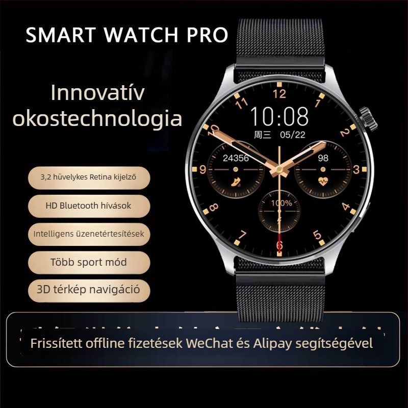 Watch5 okosóra 3D navigációval, két fizetési mód, NFC, mágneses töltés, pulzusmérés