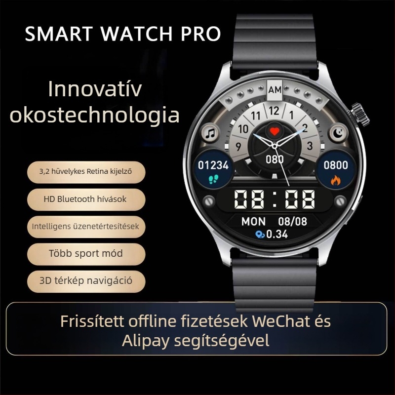 Watch5 okosóra 3D navigációval, két fizetési mód, NFC, mágneses töltés, pulzusmérés