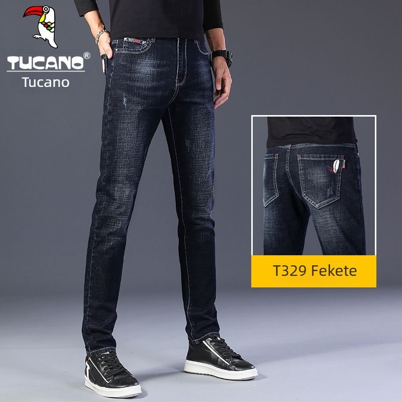 Woodpecker férfi farmerok őszi–téli szezonra, koreai stílus, slim fit, rugalmas, sokoldalú, minőségi egyenes szabású nadrág