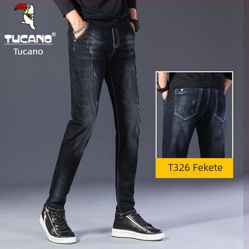 Woodpecker férfi farmerok őszi–téli szezonra, koreai stílus, slim fit, rugalmas, sokoldalú, minőségi egyenes szabású nadrág
