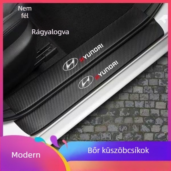 Univerzális autóajtó küszöbvédők és pedálvédő csíkok – karcolás elleni, dekoratív kiegészítő készlet