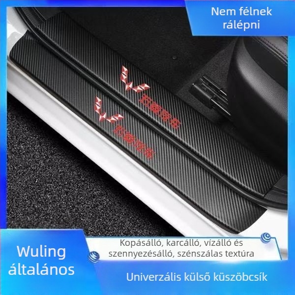 Univerzális autóajtó küszöbvédők és pedálvédő csíkok – karcolás elleni, dekoratív kiegészítő készlet