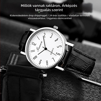 Férfi kvarc óra PD644-0221 - PU szíj, Morning Dragon mozgás, 40 mm tárcsa, műanyag tok