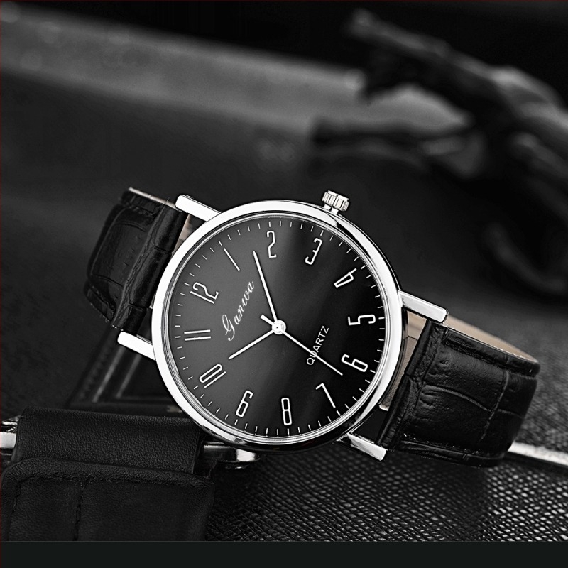 Férfi kvarc óra PD644-0221 - PU szíj, Morning Dragon mozgás, 40 mm tárcsa, műanyag tok