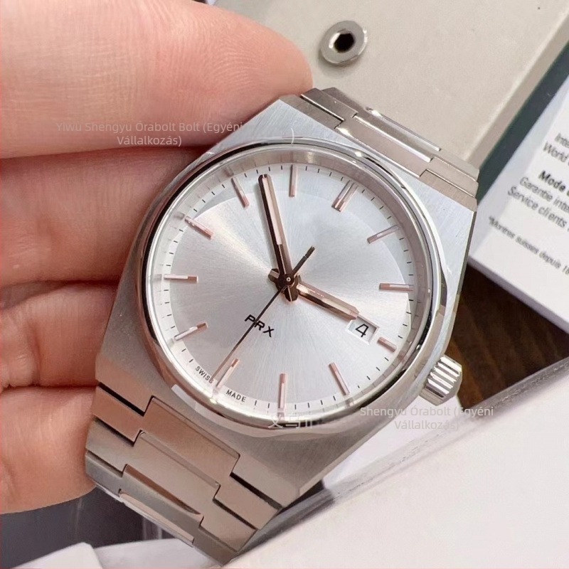 Daiska kvarc karóra Swiss ETA mechanizmussal, ötvözet tokozású tok, rozsdamentes acél karkötő, 30 m vízállóság, hagymakorona