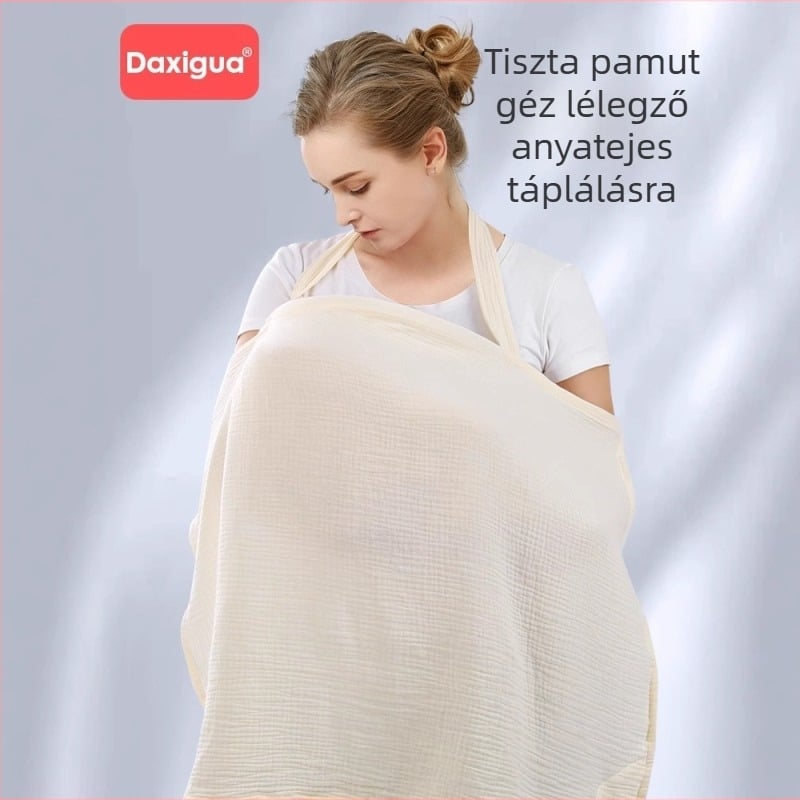 Szoptatási kendő - tiszta pamut (>95%), uniszex, diszkrét köpeny újszülötteknek 1 éves korig, kültéri használatra