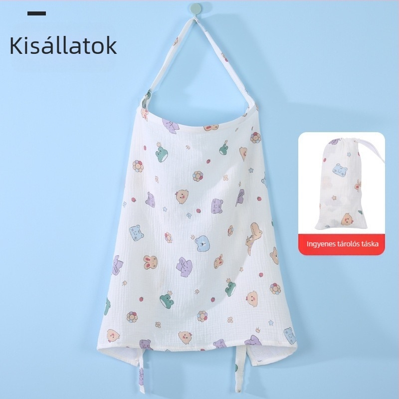 Szoptatási kendő - tiszta pamut (>95%), uniszex, diszkrét köpeny újszülötteknek 1 éves korig, kültéri használatra