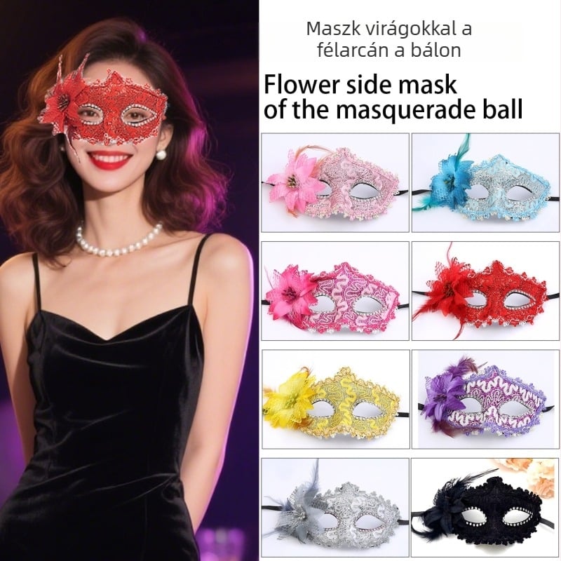 Maszk - műanyag, aranyos stílusú rekvizit, DIY, alkalmas Karácsonyra, Halloweenre, Húsvétra, Karneválra, Gyermeknapra