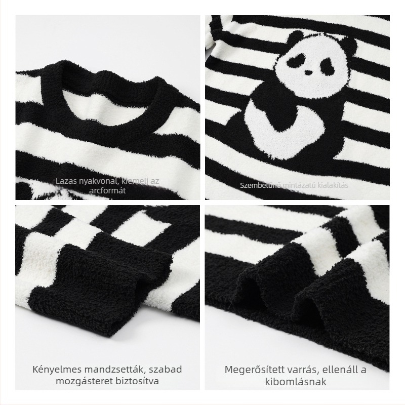 Fél velúrból készült anyatejes éjszakai ruha fleece béléssel, hosszú ujjú, körny nyakú, hosszú fazon