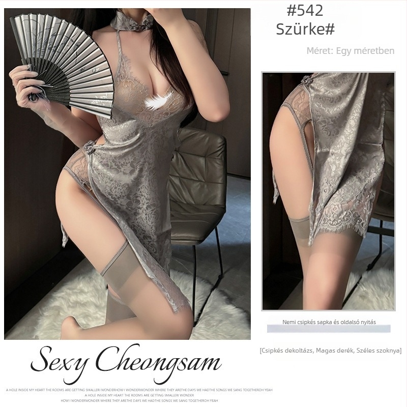 Fehérnemű jelmez: Cheongsam retro stílus, áttetsző részletek, poliészter 90–95%, Fairy márka