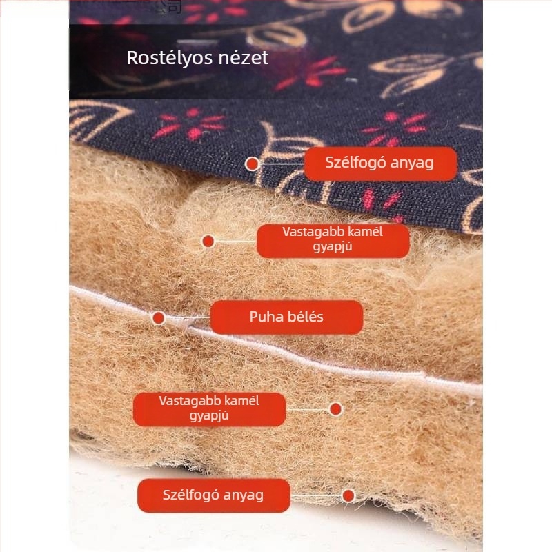 Őszi–téli termikus Chenille pamutnadrág idős nőknek, magas derék, szűk szabás