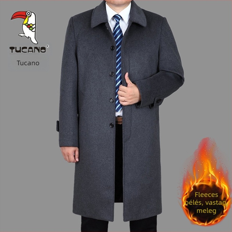 Női gyapjúkabát, hercegnő-stílus, középtávú hossz, egysoros gombolás, gyapjú anyag