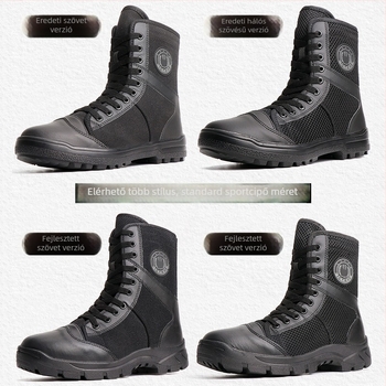 Munkacipő, magas szárú, lélegző háló, PU felsőrész, uniszex