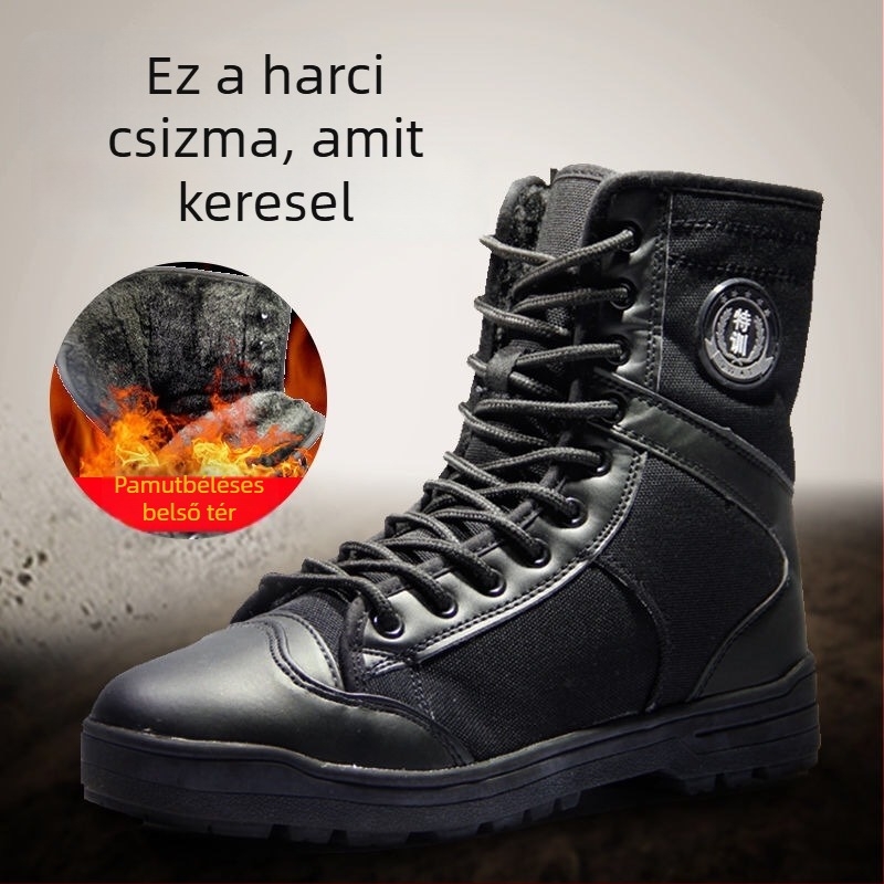 Munkacipő, magas szárú, lélegző háló, PU felsőrész, uniszex