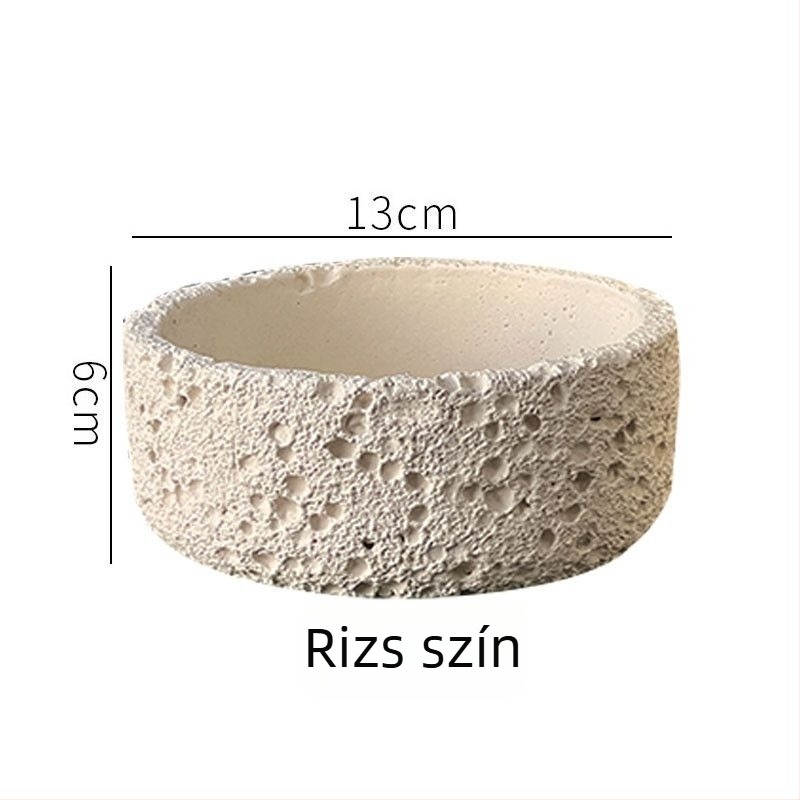 Cement-kompozit virágcserép, korrózióálló, padlóra álló kivitelben, skandináv stílusban, otthoni kertészkedéshez.
