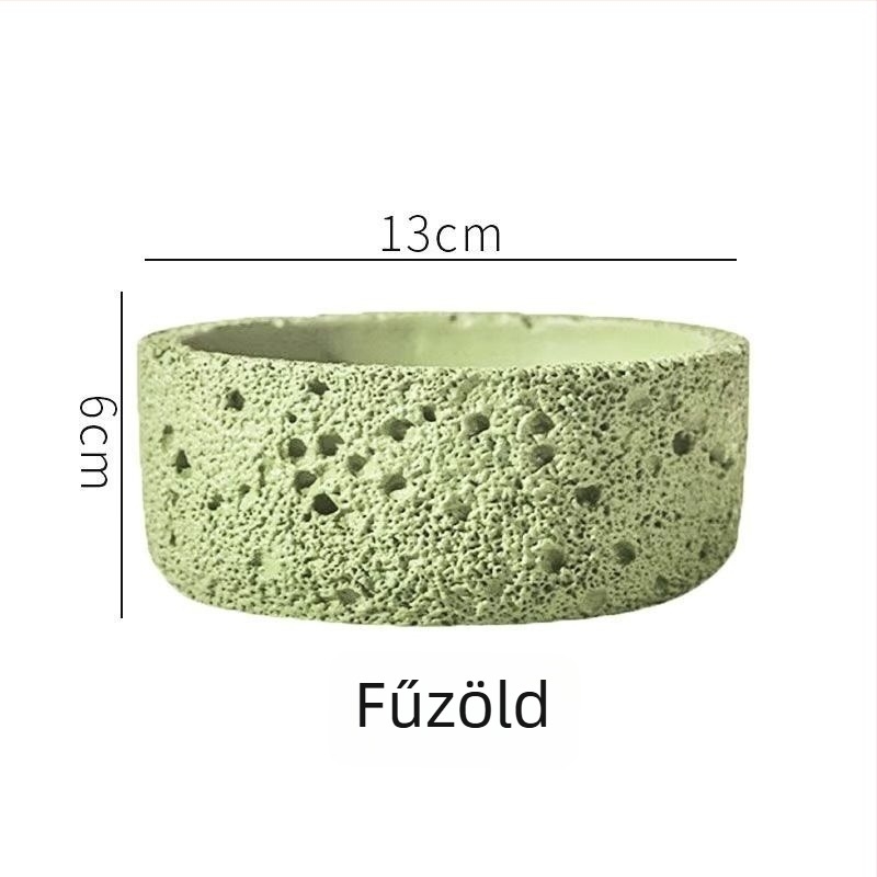 Cement-kompozit virágcserép, korrózióálló, padlóra álló kivitelben, skandináv stílusban, otthoni kertészkedéshez.