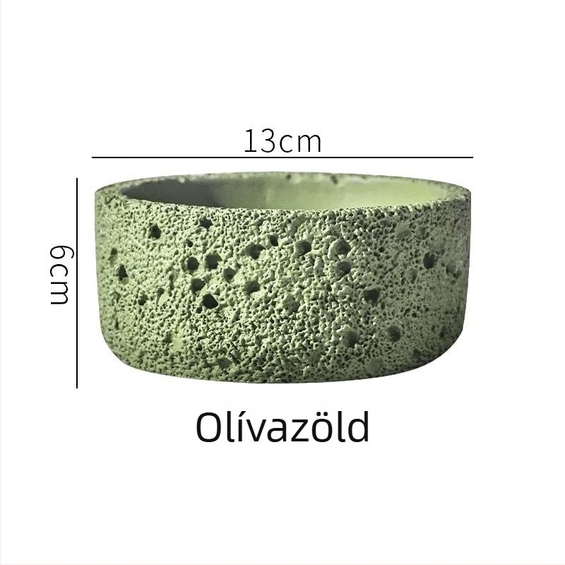 Cement-kompozit virágcserép, korrózióálló, padlóra álló kivitelben, skandináv stílusban, otthoni kertészkedéshez.