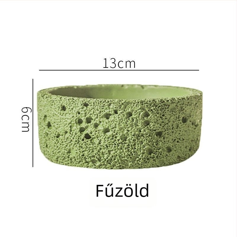Cement-kompozit virágcserép, korrózióálló, padlóra álló kivitelben, skandináv stílusban, otthoni kertészkedéshez.